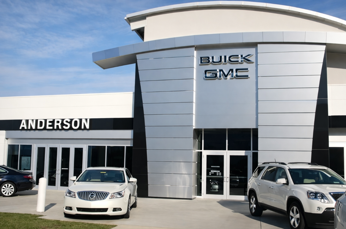 Anderson Buick GMC of Hunt Valley store front view.