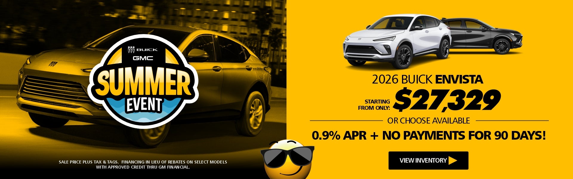 .9% APR + No Payments for 90 days